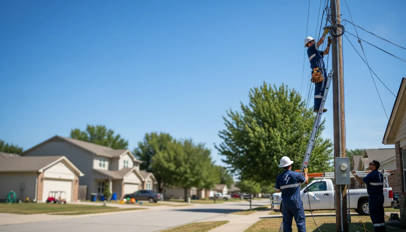 Residential electrician providing installation services in Sacul, TX